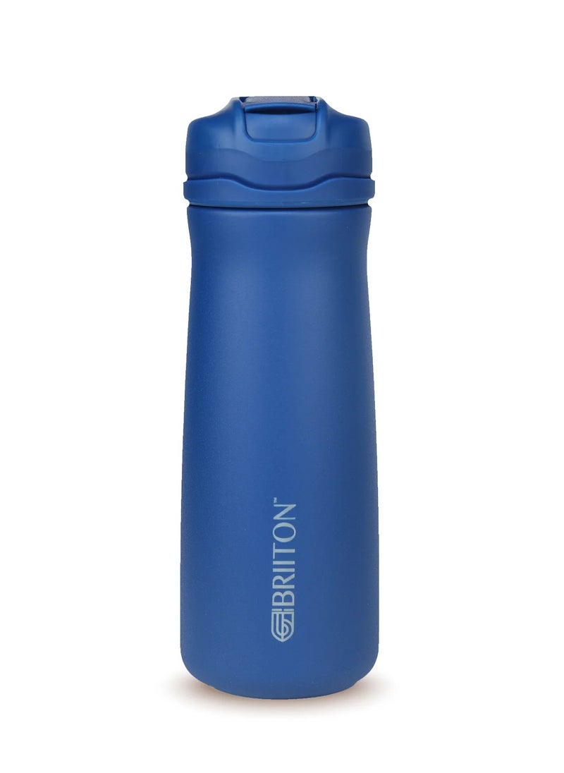 Hybec 600ml Hot & Cold Water Bottle - Blue | BPA-Free Stainless Steel | 24-Hour Insulation | Leak-Proof Design | Easy to Clean|Easy to Carry | Rust & Leak Proof | Tea | Coffee | Office| Gym