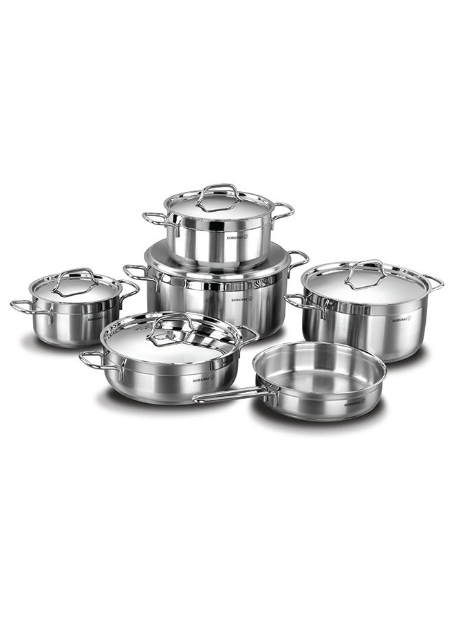 Alfa XL 11-Piece Cookware Set Silver