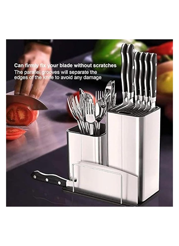 Universal Knife Block, Stainless Steel Knife Holder, Knife Organizer