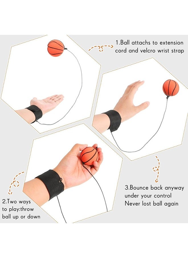 Bouncy Wrist Band Ball Elastic Rubber Ball Wrist Bounce Ball Pack of 3