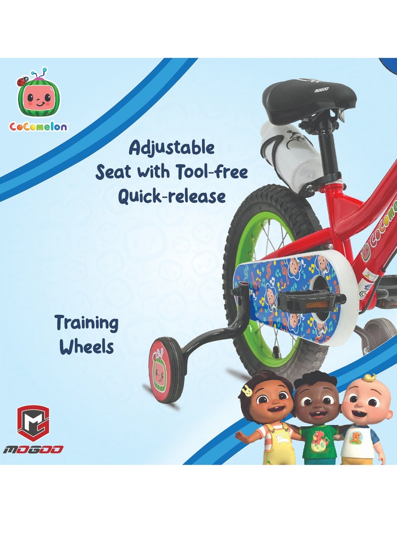 Mogoo - Cocomelon Beats Kids Bike - 12 Inch - Red