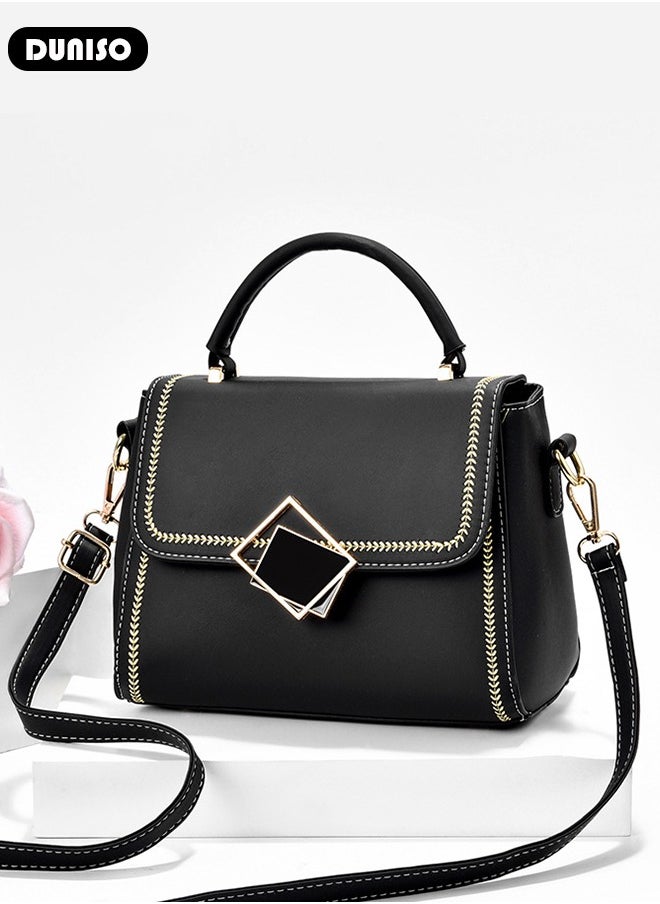 Women's Fashion Handbag Faux Leather Crossbody Bag For Women Large Capacity Bow Trim Tote Bags Top Handle Satchel Fashionable Travel Shoulder Bag For Ladies