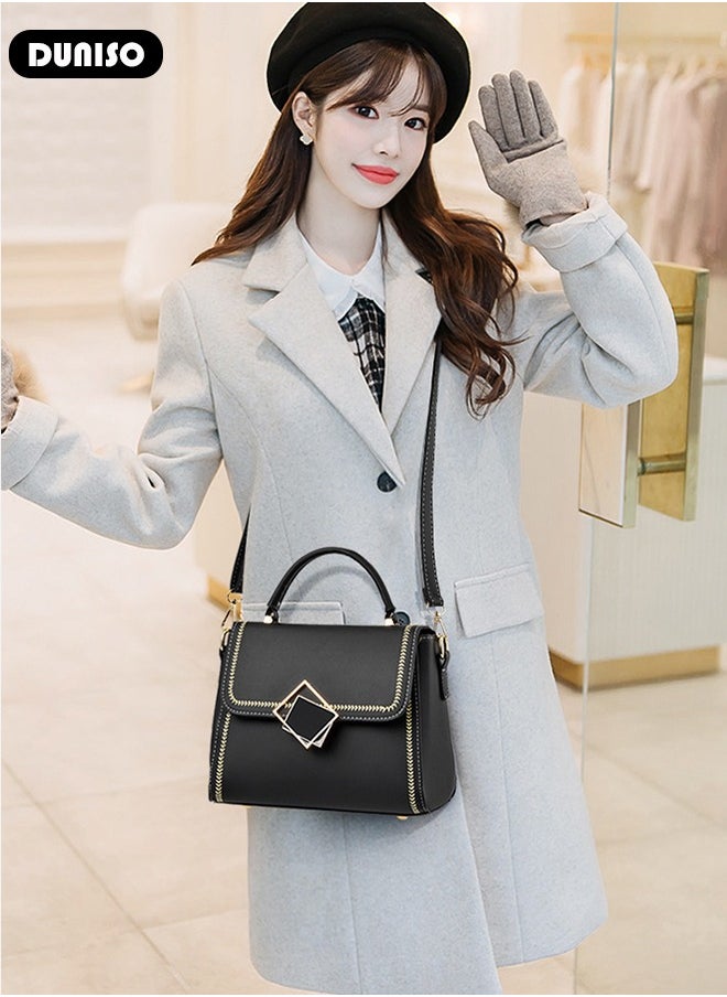 Women's Fashion Handbag Faux Leather Crossbody Bag For Women Large Capacity Bow Trim Tote Bags Top Handle Satchel Fashionable Travel Shoulder Bag For Ladies