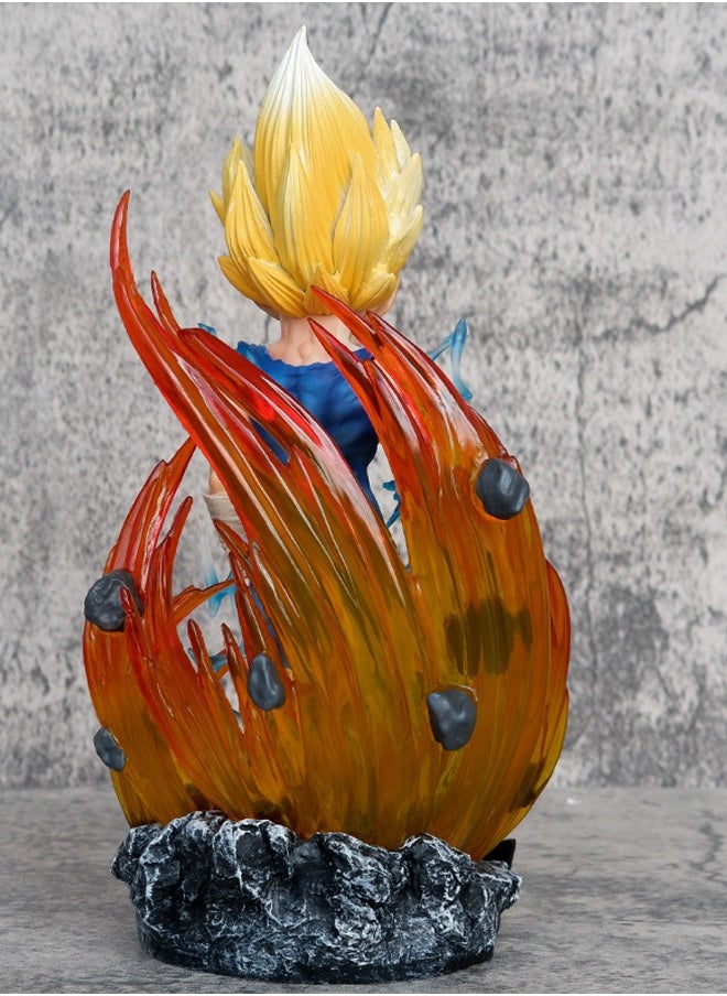 Dragon Ball Vegeta Action Figure Decorative Resin Sculpture Home Decor Statue, Art Figurine Home Ornament Decoration for Office, Living Room, Bedroom, Book Shelf, TV Cabinet, Desktop