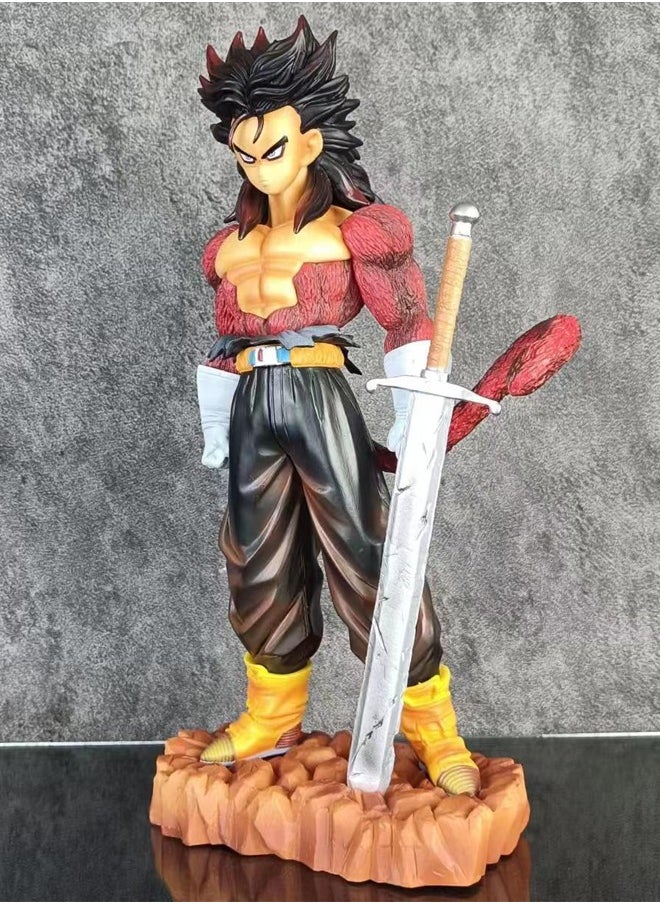 Dragon Ball Super Saiyan 4 Trunks Action Figure Decorative Resin Sculpture Home Decor Statue, Art Figurine Home Ornament Decoration for Office, Living Room, Bedroom, Book Shelf, TV Cabinet, Desktop