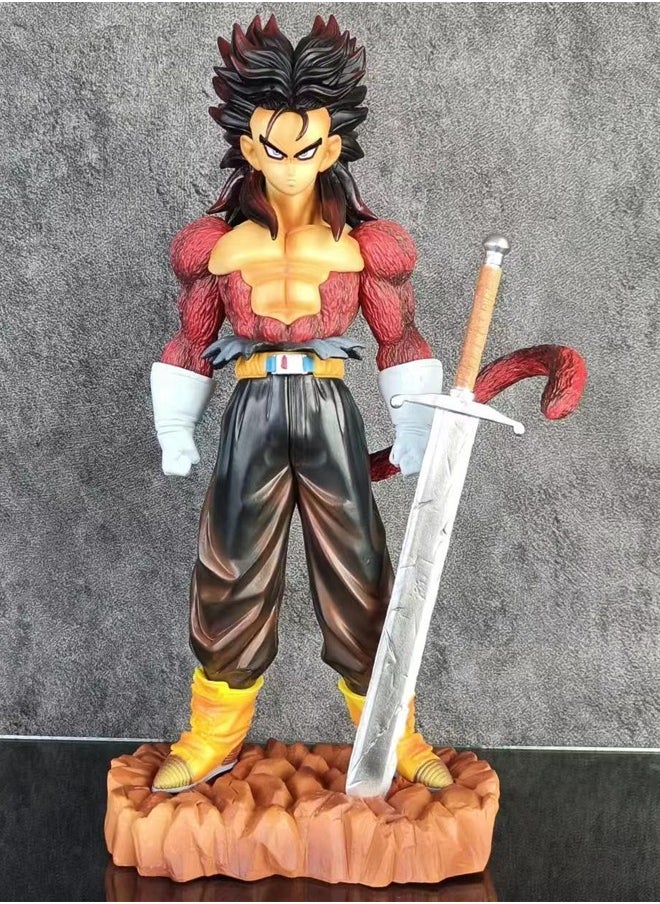 Dragon Ball Super Saiyan 4 Trunks Action Figure Decorative Resin Sculpture Home Decor Statue, Art Figurine Home Ornament Decoration for Office, Living Room, Bedroom, Book Shelf, TV Cabinet, Desktop