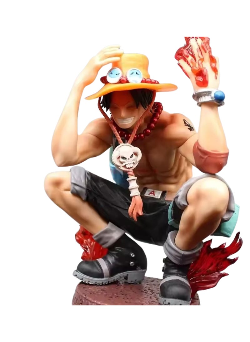 Portgas D. Ace PVC Action Figure - One Piece Collectible Statue - High Quality PVC Anime Figure - Limited Edition Ace Figure for Fans & Collectors - Anime Merchandise