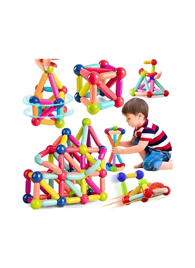 Magnetic Sticks Building Blocks for Kids Toys for Girls | Magnetic Toys for Boys Age 3+ Year 4 5 6 7 8 10 12 14 Old Educational Stem Learning Magnet Stick with Balls Game Set (42 PCS)