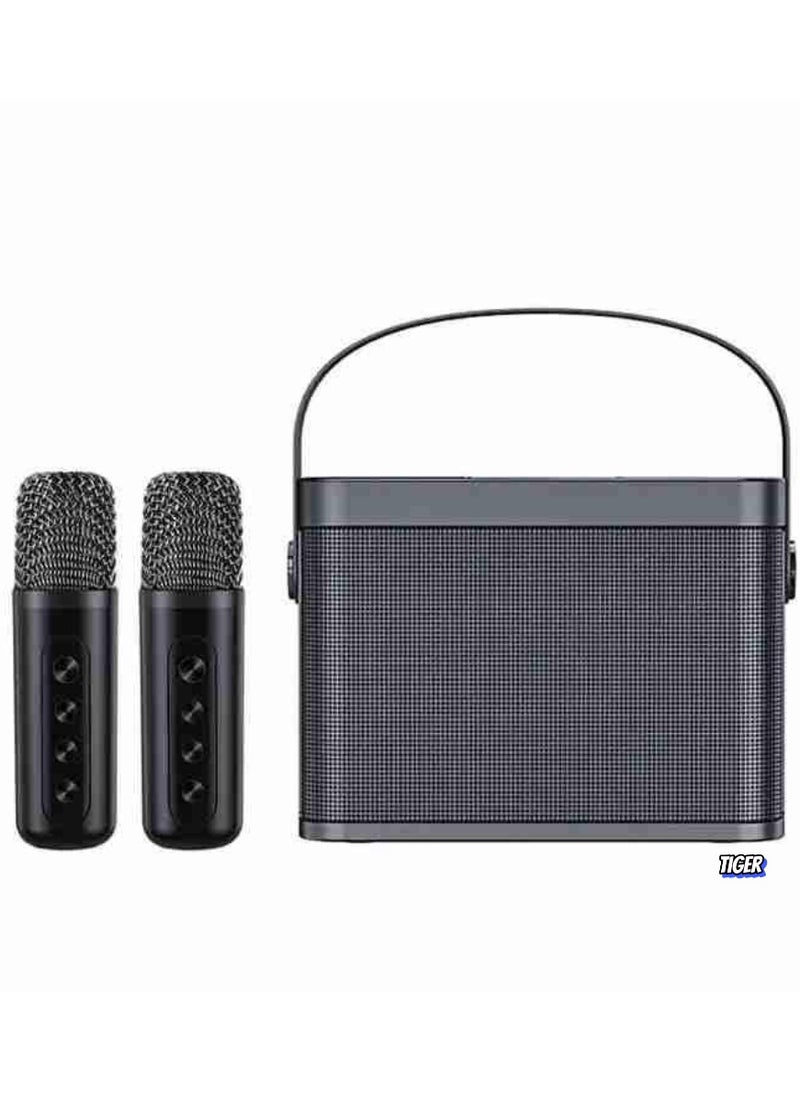 Karaoke Machine with 2 Wireless Microphones – Portable 60W Bluetooth Speaker System, High-Quality Sound, Perfect for Parties, Weddings, Meetings, and Events