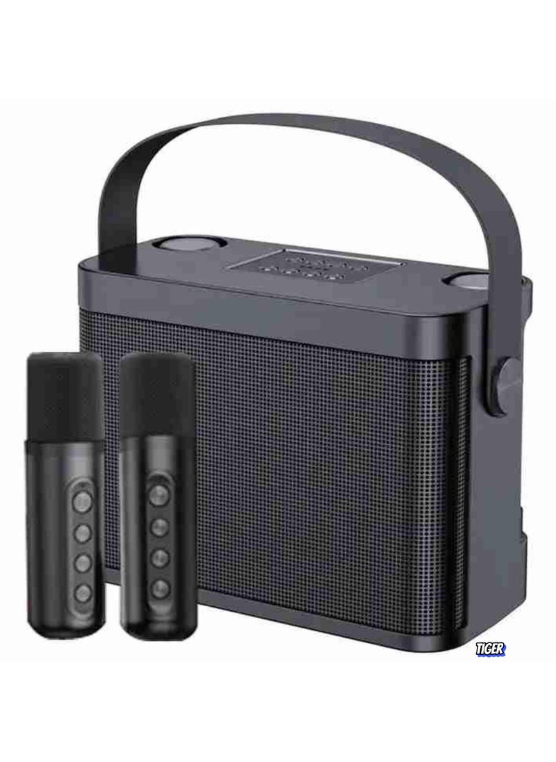 Karaoke Machine with 2 Wireless Microphones – Portable 60W Bluetooth Speaker System, High-Quality Sound, Perfect for Parties, Weddings, Meetings, and Events