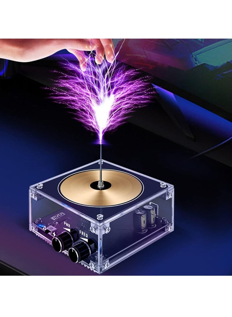 Musical Tesla Coil Kit, Solid State Music Tesla Coil, Touchable Artificial Lightning Spark Gap Arc Generator Multifunctional Desktop Toy Science Teaching Experiment Model for Birthday Gift