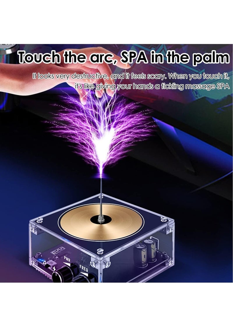 Musical Tesla Coil Kit, Solid State Music Tesla Coil, Touchable Artificial Lightning Spark Gap Arc Generator Multifunctional Desktop Toy Science Teaching Experiment Model for Birthday Gift