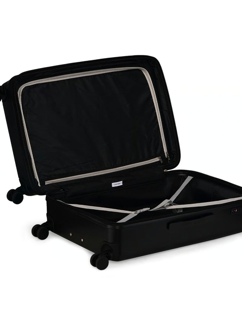 V2 CHECK IN Hardside Spinner Luggage On Wheels, Ultra Lightweight ABS, 4 Double Wheels Color BLACK