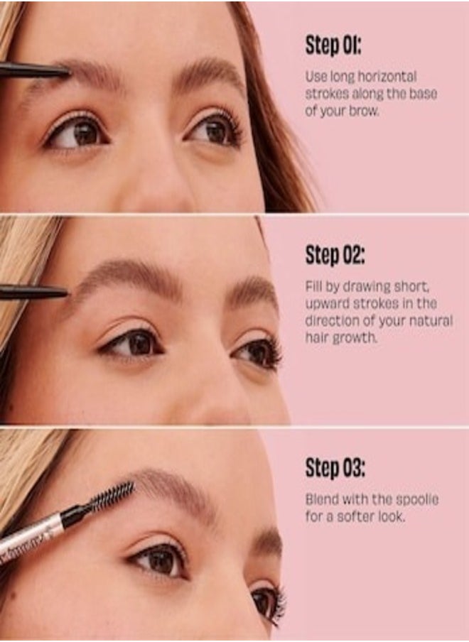 Benefit Cosmetics Mini Precisely, My Brow Pencil - Waterproof Eyebrow Definer 03 Warm Light Brown: Ultra-Fine, Smudge-Proof Brow Pencil for Natural, Hair-Like Definition