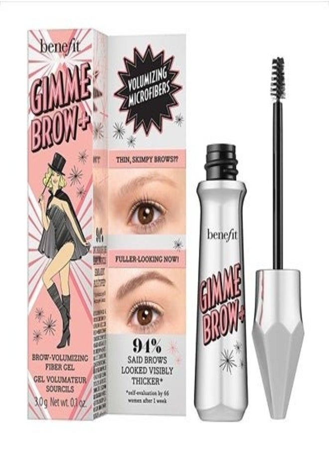 Benefit Gimme Brow+ Volumizing Fiber Gel 3g - Cool Grey: Tinted, Buildable Brow Gel for Natural-Looking Volume and Definition