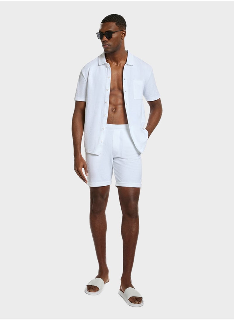 Men's White Cotton Shorts for Effortless Style & Comfort – Perfect for Everyday Casual Wear