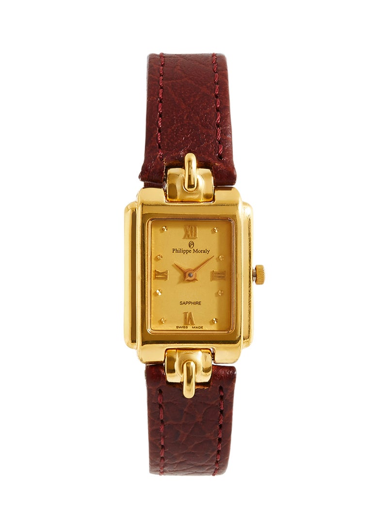 Women's Leather Analog Wrist Watch L8102Ggo