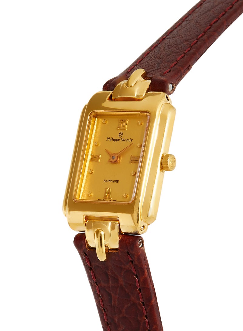 Women's Leather Analog Wrist Watch L8102Ggo