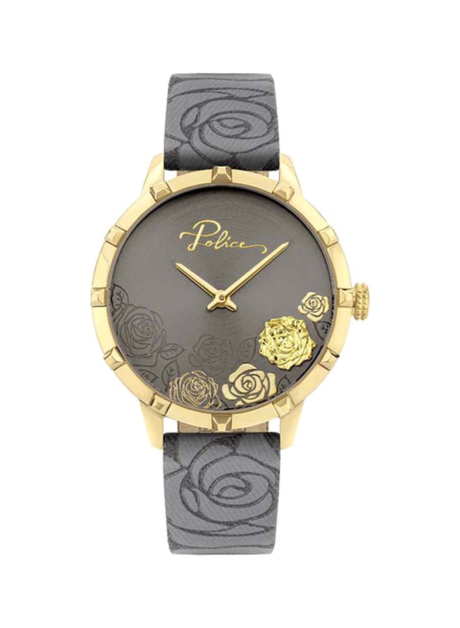 Women's Leather Analog Wrist Watch P 16040MSG-61