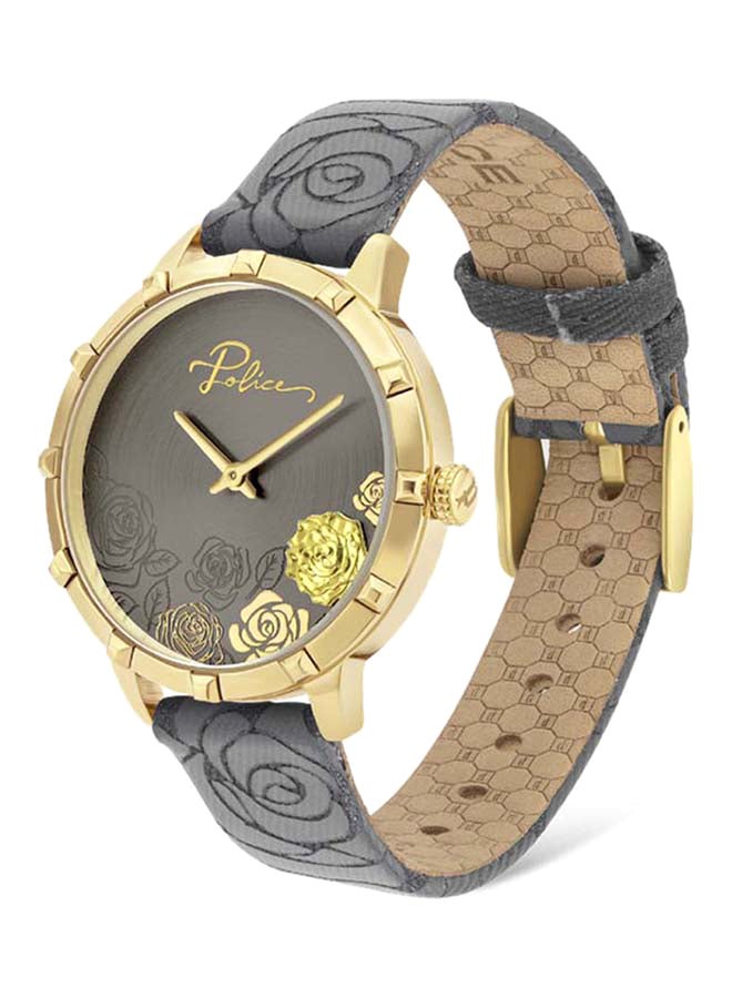 Women's Leather Analog Wrist Watch P 16040MSG-61