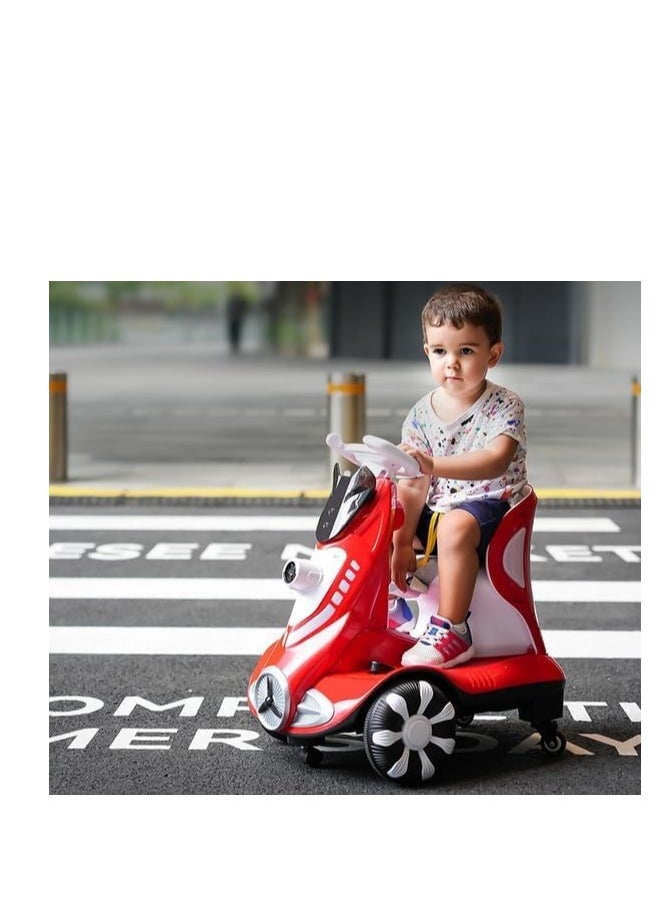 Electric Four with Wheel Kids Car,Bubble FunctionAnd 360 Degree Rotation,Cool LED Lights,Seat Belt | Safe & Comfortable