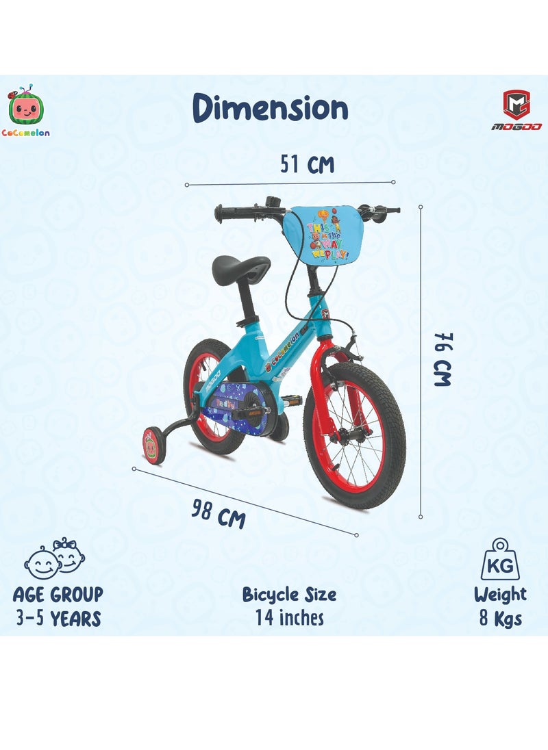 Mogoo - Cocomelon Play Kids Magnesium Bike - 14 Inch - Blue