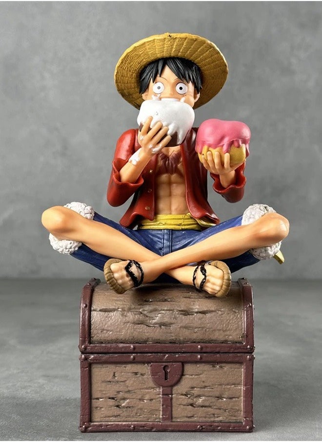 One piece  Luffy Action Figure Decorative Resin Sculpture Home Decor Statue, Art Figurine Home Ornament Decoration for Office, Living Room, Bedroom, Book Shelf, TV Cabinet, Desktop