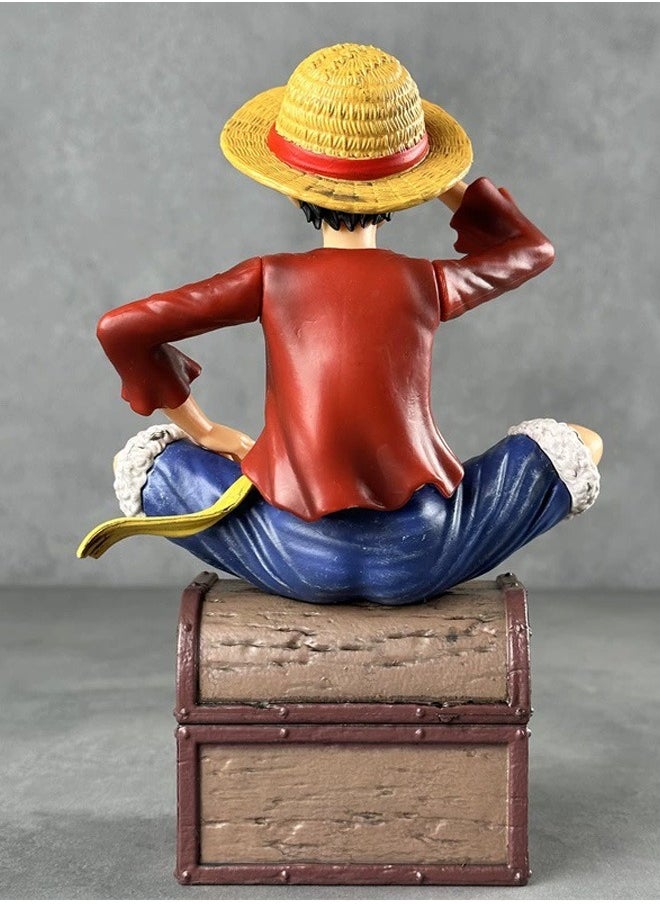 One piece  Luffy Action Figure Decorative Resin Sculpture Home Decor Statue, Art Figurine Home Ornament Decoration for Office, Living Room, Bedroom, Book Shelf, TV Cabinet, Desktop