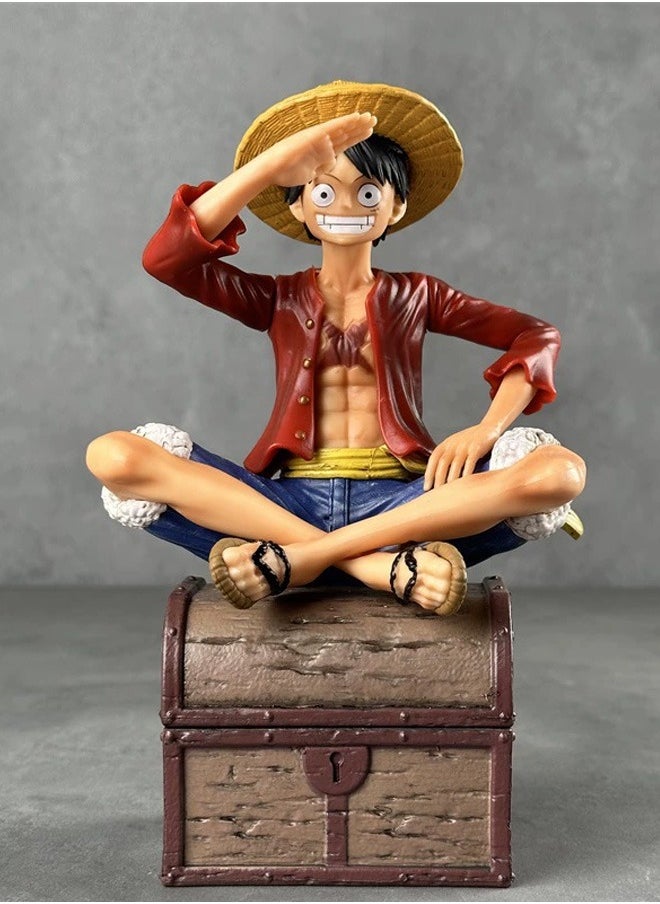 One piece  Luffy Action Figure Decorative Resin Sculpture Home Decor Statue, Art Figurine Home Ornament Decoration for Office, Living Room, Bedroom, Book Shelf, TV Cabinet, Desktop