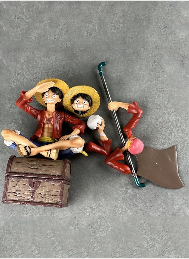 One piece  Luffy Action Figure Decorative Resin Sculpture Home Decor Statue, Art Figurine Home Ornament Decoration for Office, Living Room, Bedroom, Book Shelf, TV Cabinet, Desktop