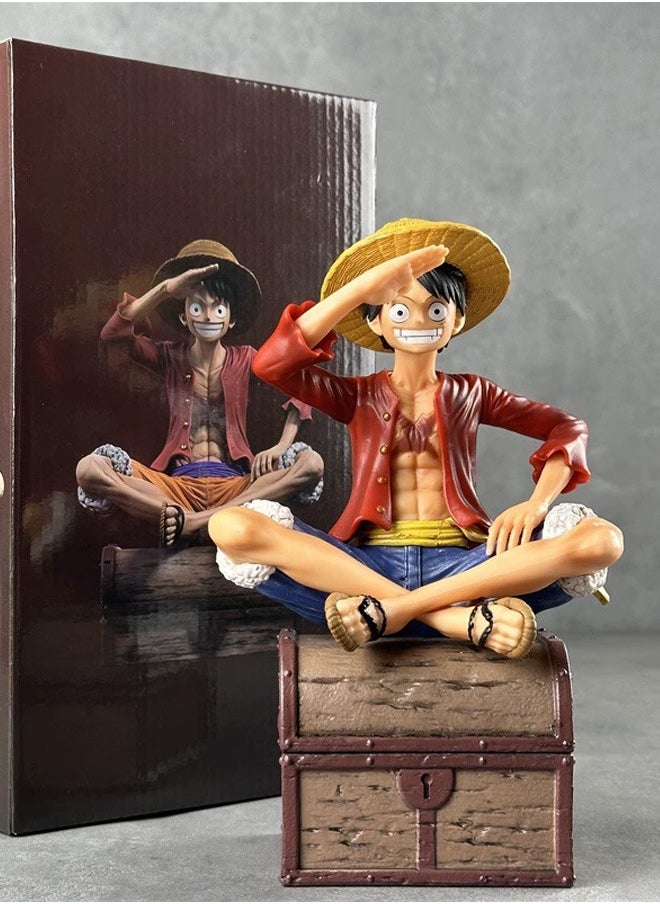 One piece  Luffy Action Figure Decorative Resin Sculpture Home Decor Statue, Art Figurine Home Ornament Decoration for Office, Living Room, Bedroom, Book Shelf, TV Cabinet, Desktop