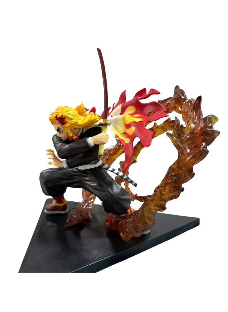 Kyojuro Rengoku PVC Action Figure - High Quality Demon Slayer Collectible Statue - Premium PVC Anime Figure - Limited Edition Rengoku Figure for Fans & Collectors