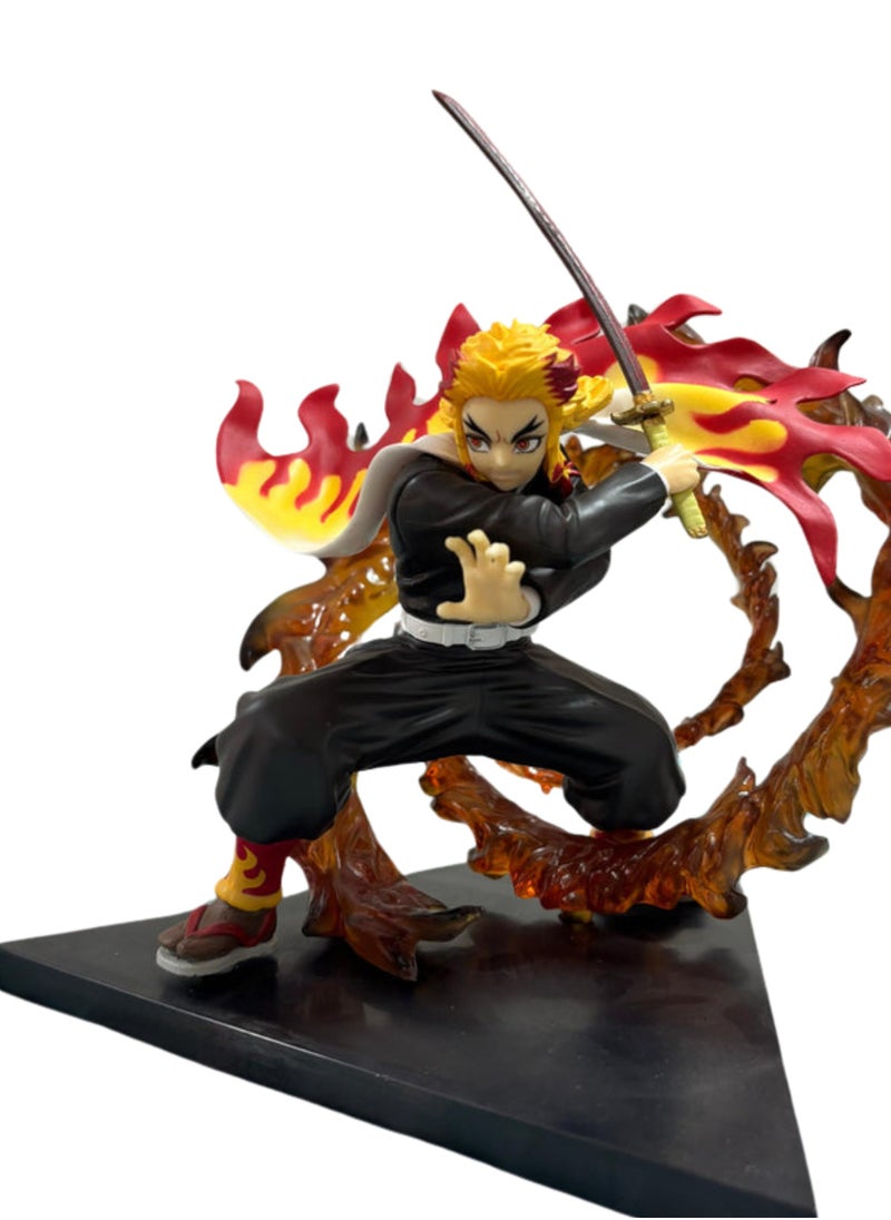 Kyojuro Rengoku PVC Action Figure - High Quality Demon Slayer Collectible Statue - Premium PVC Anime Figure - Limited Edition Rengoku Figure for Fans & Collectors