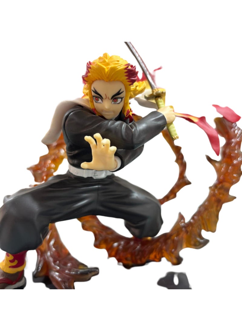 Kyojuro Rengoku PVC Action Figure - High Quality Demon Slayer Collectible Statue - Premium PVC Anime Figure - Limited Edition Rengoku Figure for Fans & Collectors