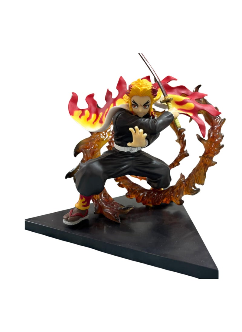 Kyojuro Rengoku PVC Action Figure - High Quality Demon Slayer Collectible Statue - Premium PVC Anime Figure - Limited Edition Rengoku Figure for Fans & Collectors