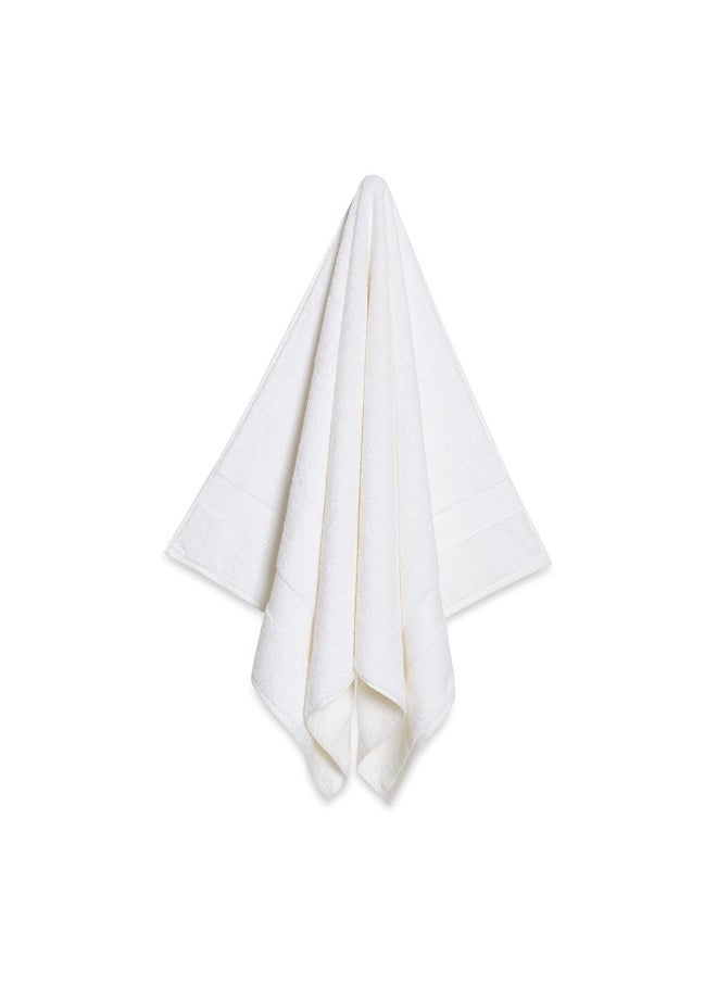 Resort Cotton Bath Sheet, White - 650 Gsm, 90X150 Cm