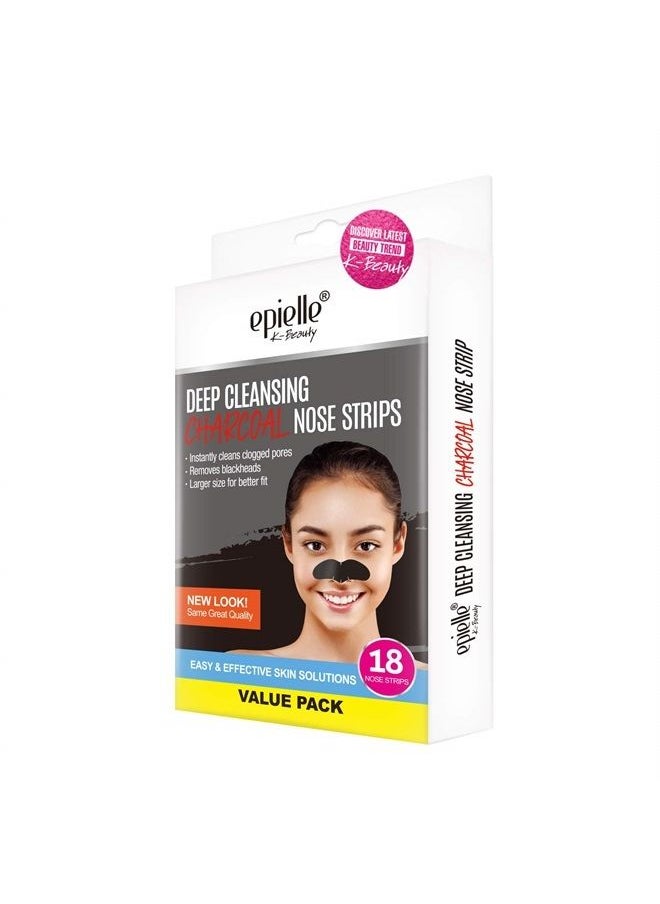 Original Epielle Deep Cleansing Nose Strips, Pore Strips for Clogged Pores, Blackhead Removal, Oily Skin, Easy and Effective, K- Beauty Skin Solutions, 14 Count Value Pack