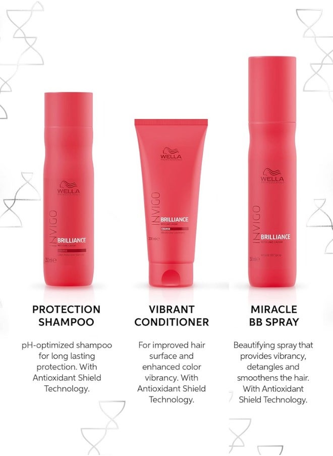 Wella Professionals Invigo Brilliance Trio Set (For Coarse Hair)