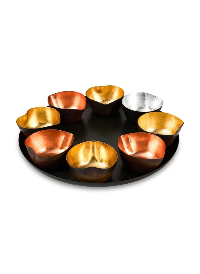 Lema 9- Pieces Candle Holder Set, Multicolour