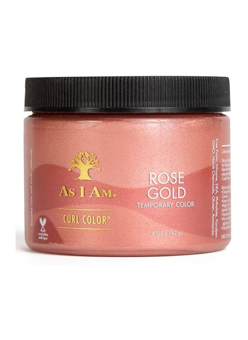 Curl Color - Rose Gold - 6 ounce - Color and Curling Gel - Temporary Color - Vegan and Cruelty Free