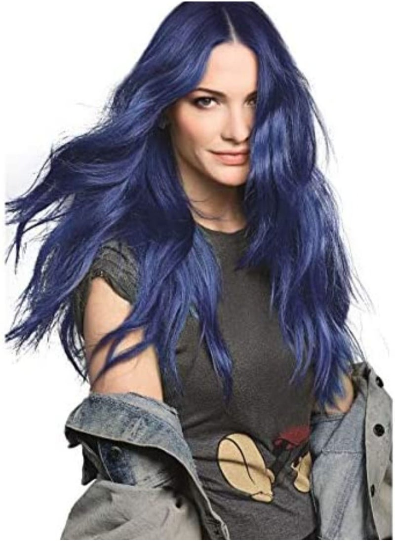 Schwarzkopf LIVE Ultra Brights Or Pastels Vibrant Semi permanent Blue Hair Dye Lasts Up to 15 Washes Electric Blue 095