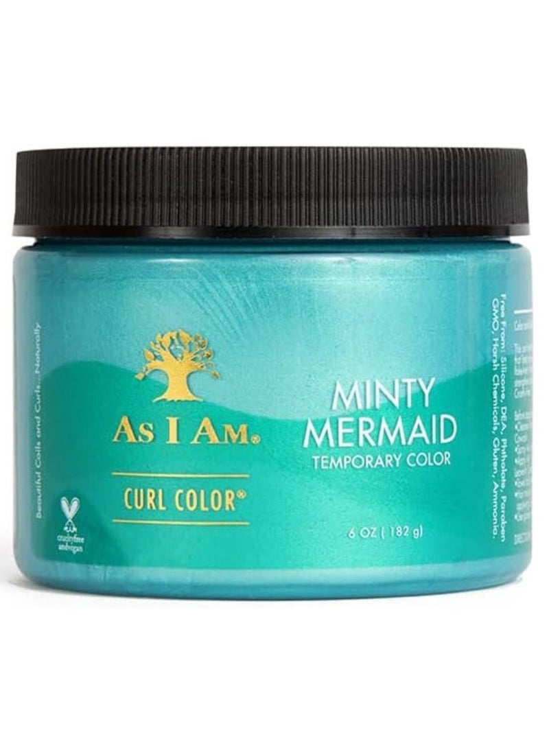 Curl Color - Minty Mermaid - 6 ounce - Color and Curling Gel - Temporary Color