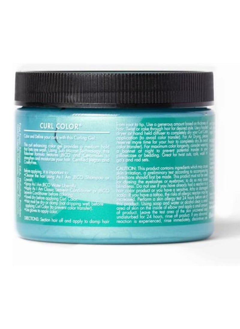 Curl Color - Minty Mermaid - 6 ounce - Color and Curling Gel - Temporary Color