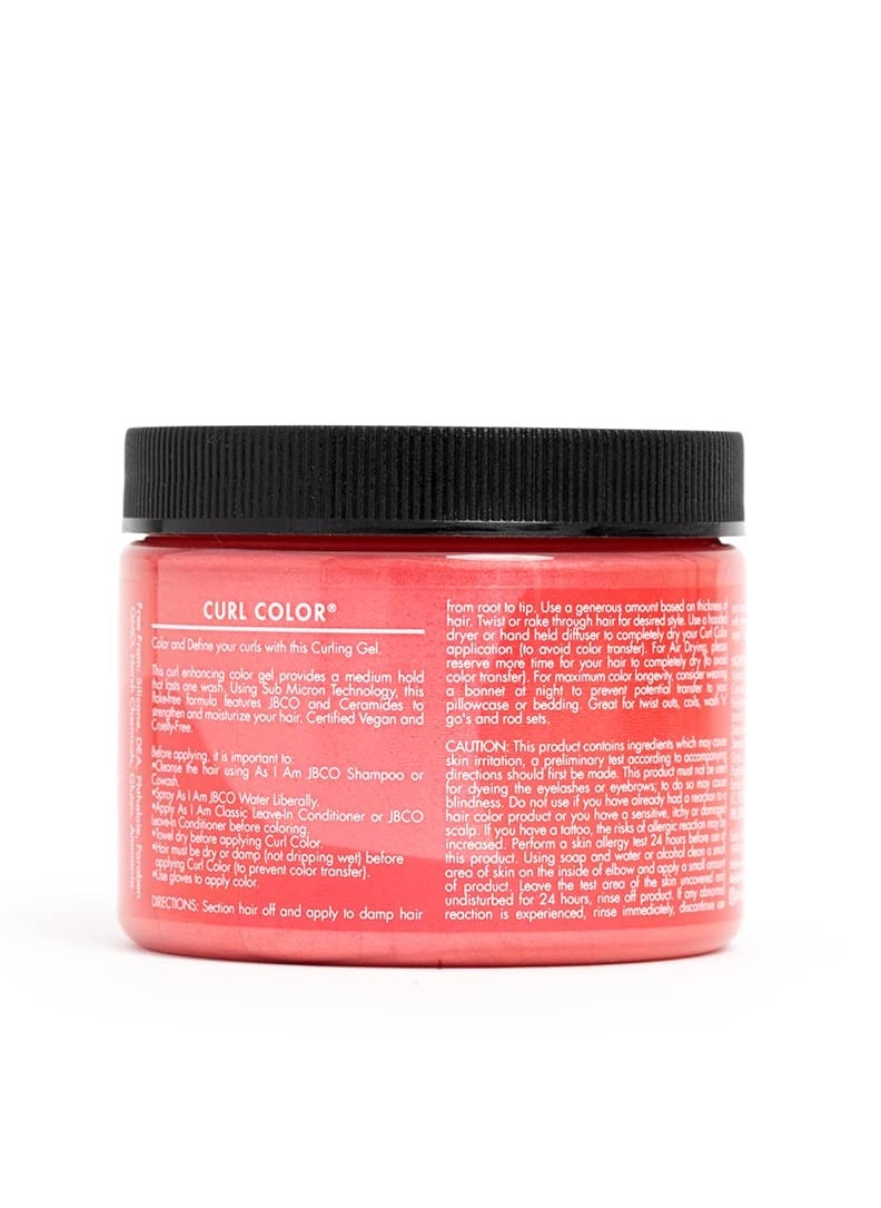 Curl Color - Flamingo Pink - 6 ounce - Color and Curling Gel - Temporary Color - Vegan and Cruelty Free