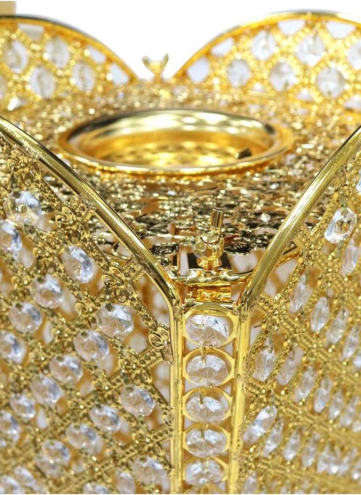 High Quality Large Oud Burner 100 cm Tall Incense with Crystal Design Big Censer for Home Fragrance and Decore