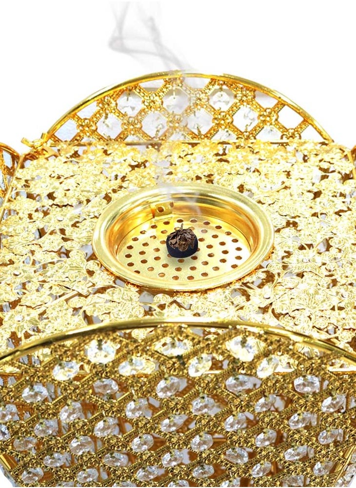 High Quality Large Oud Burner 100 cm Tall Incense with Crystal Design Big Censer for Home Fragrance and Decore