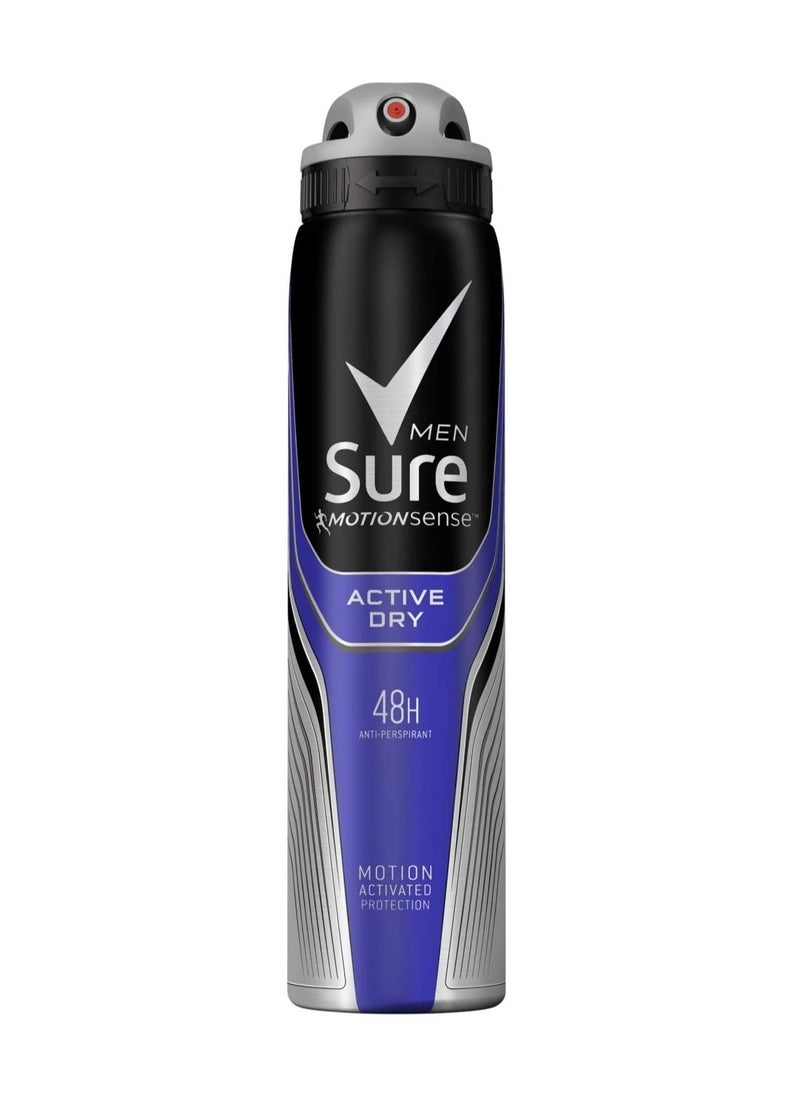 Sure Men Active Dry Protection Antiperspirant Deodorant, 250 ml