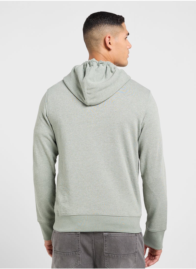 Graphic Print Pull Over Hoodie