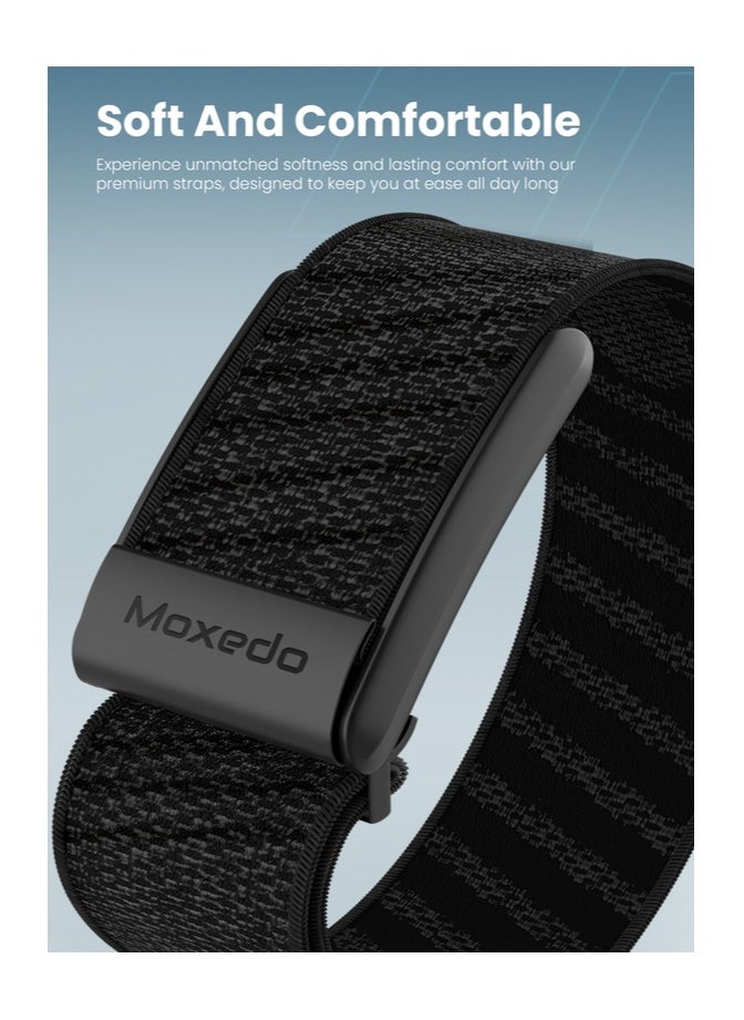 Moxedo Fit-Weave Nylon Braided Band - Black