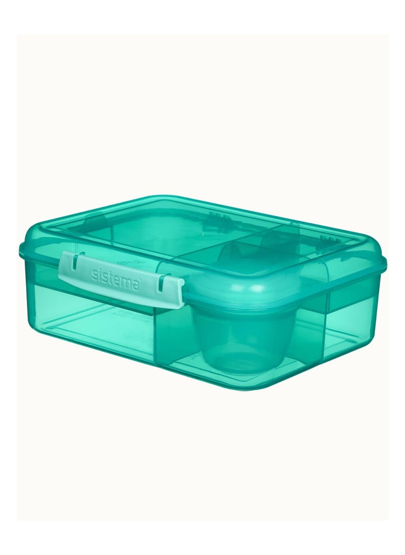 Sistema Bento  Lunch Box with Compartments 1.65L (Green): Keep Food Fresh & Organized with BPA-Free & Leakproof , Made In New Zealand